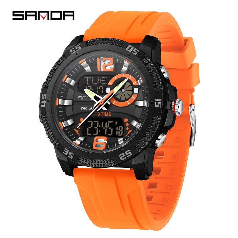 SANDA Mens Electronic Watch Youth Alarm Clock Luminous Sporty - Oopsdadforgot.com