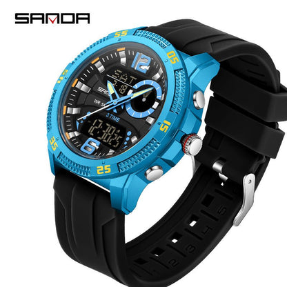 SANDA Mens Electronic Watch Youth Alarm Clock Luminous Sporty - Oopsdadforgot.com