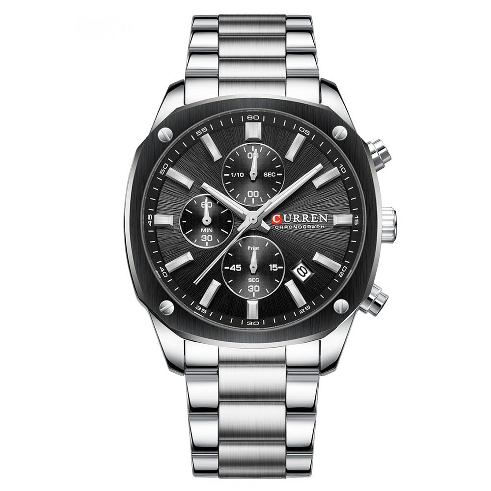 Six - hand Waterproof Business Mens Watch With A Calendar - Oopsdadforgot.com
