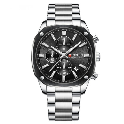 Six - hand Waterproof Business Mens Watch With A Calendar - Oopsdadforgot.com