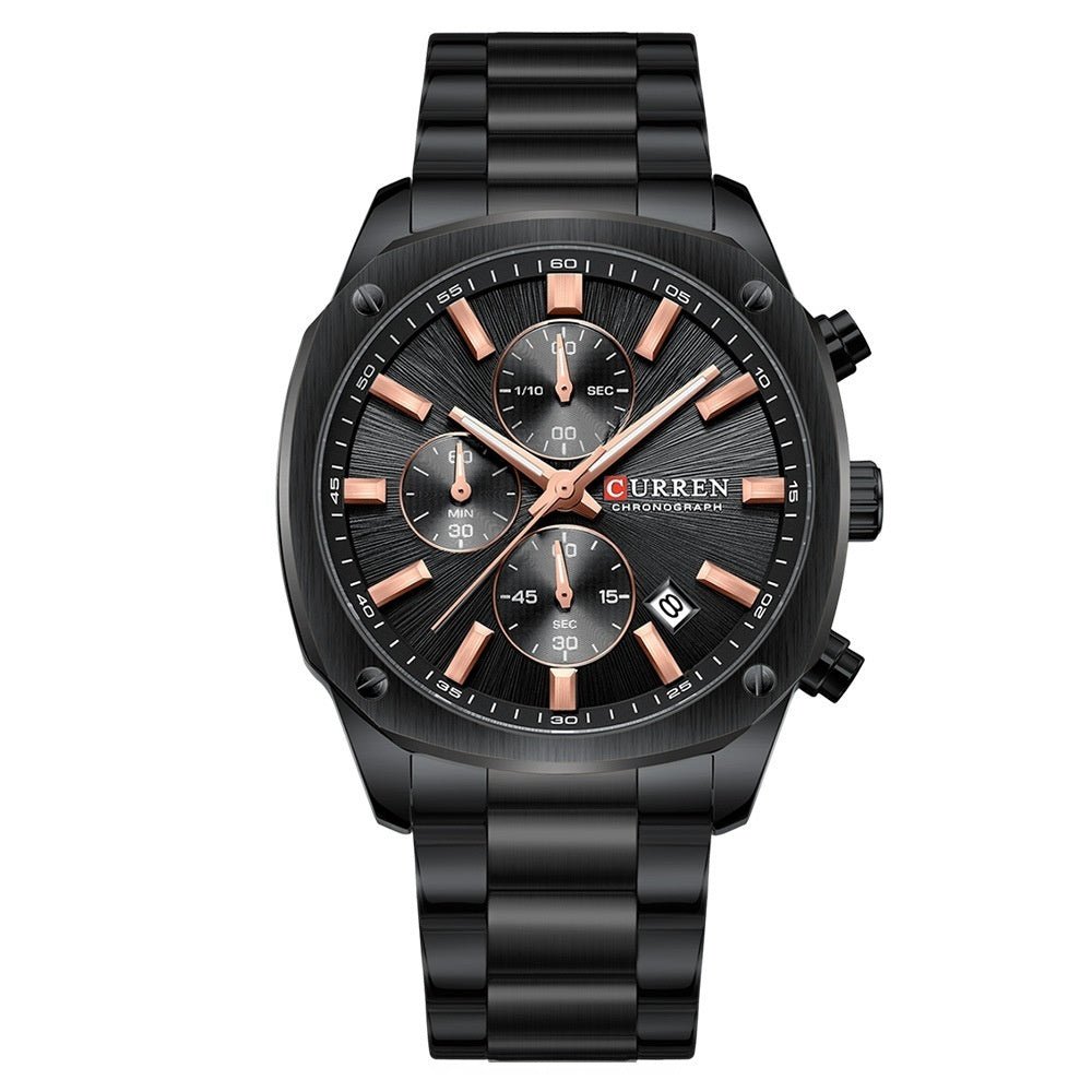 Six - hand Waterproof Business Mens Watch With A Calendar - Oopsdadforgot.com