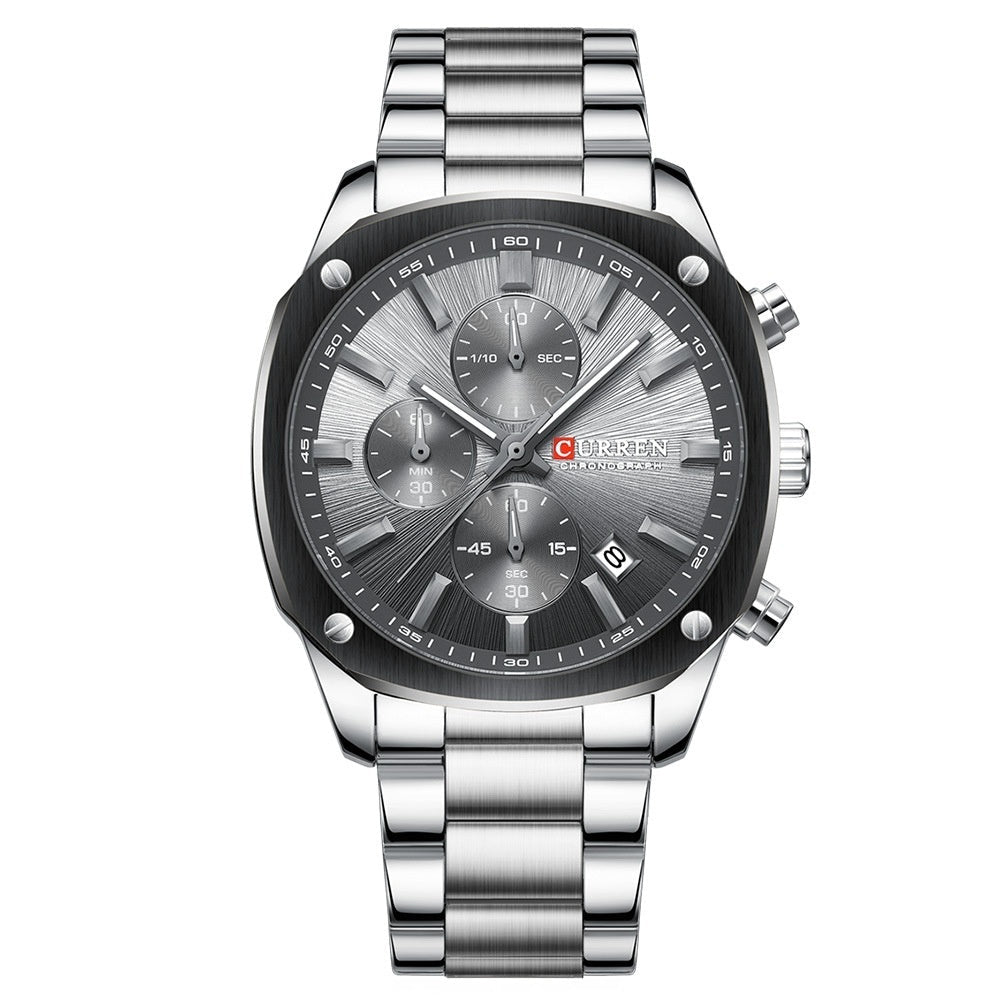 Six - hand Waterproof Business Mens Watch With A Calendar - Oopsdadforgot.com