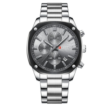 Six - hand Waterproof Business Mens Watch With A Calendar - Oopsdadforgot.com