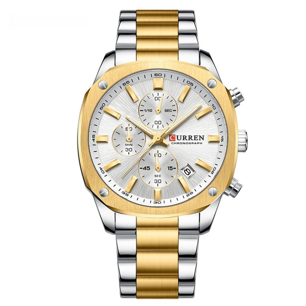 Six - hand Waterproof Business Mens Watch With A Calendar - Oopsdadforgot.com