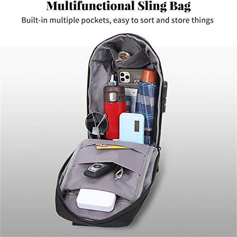 Sling Bag, Waterproof Men's Chest Bag Shoulder Bags Crossbody Sling Backpack For Men - Oopsdadforgot.com