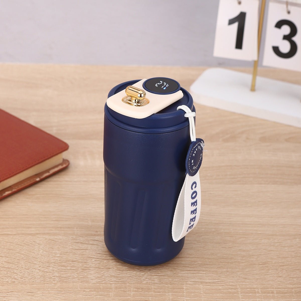Smart Digital Thermal Bottle Portable Coffee Mug Stainless Steel Water Bottle In - Car Insulated Cup Keep Cold Vacuum Flasks 450ml - Oopsdadforgot.com