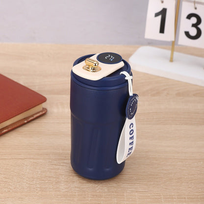 Smart Digital Thermal Bottle Portable Coffee Mug Stainless Steel Water Bottle In - Car Insulated Cup Keep Cold Vacuum Flasks 450ml - Oopsdadforgot.com