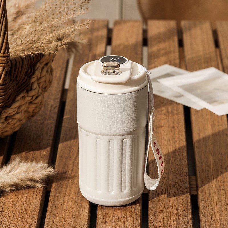 Smart Digital Thermal Bottle Portable Coffee Mug Stainless Steel Water Bottle In - Car Insulated Cup Keep Cold Vacuum Flasks 450ml - Oopsdadforgot.com
