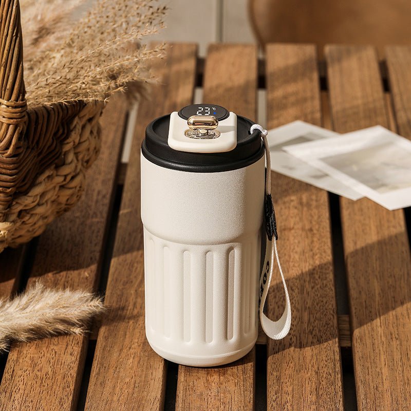 Smart Digital Thermal Bottle Portable Coffee Mug Stainless Steel Water Bottle In - Car Insulated Cup Keep Cold Vacuum Flasks 450ml - Oopsdadforgot.com