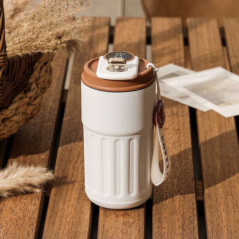 Smart Digital Thermal Bottle Portable Coffee Mug Stainless Steel Water Bottle In - Car Insulated Cup Keep Cold Vacuum Flasks 450ml - Oopsdadforgot.com
