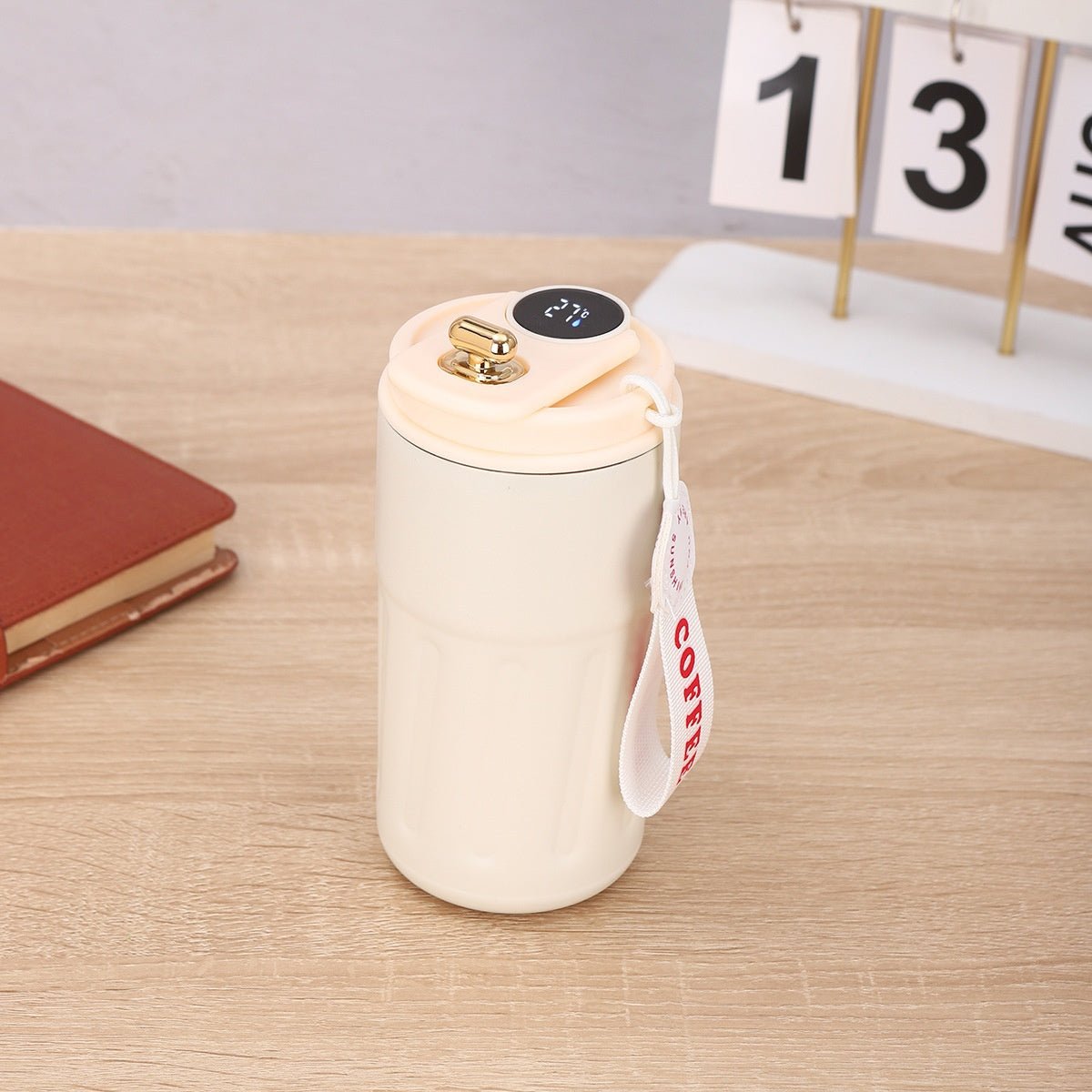 Smart Digital Thermal Bottle Portable Coffee Mug Stainless Steel Water Bottle In - Car Insulated Cup Keep Cold Vacuum Flasks 450ml - Oopsdadforgot.com