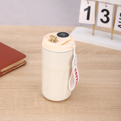 Smart Digital Thermal Bottle Portable Coffee Mug Stainless Steel Water Bottle In - Car Insulated Cup Keep Cold Vacuum Flasks 450ml - Oopsdadforgot.com