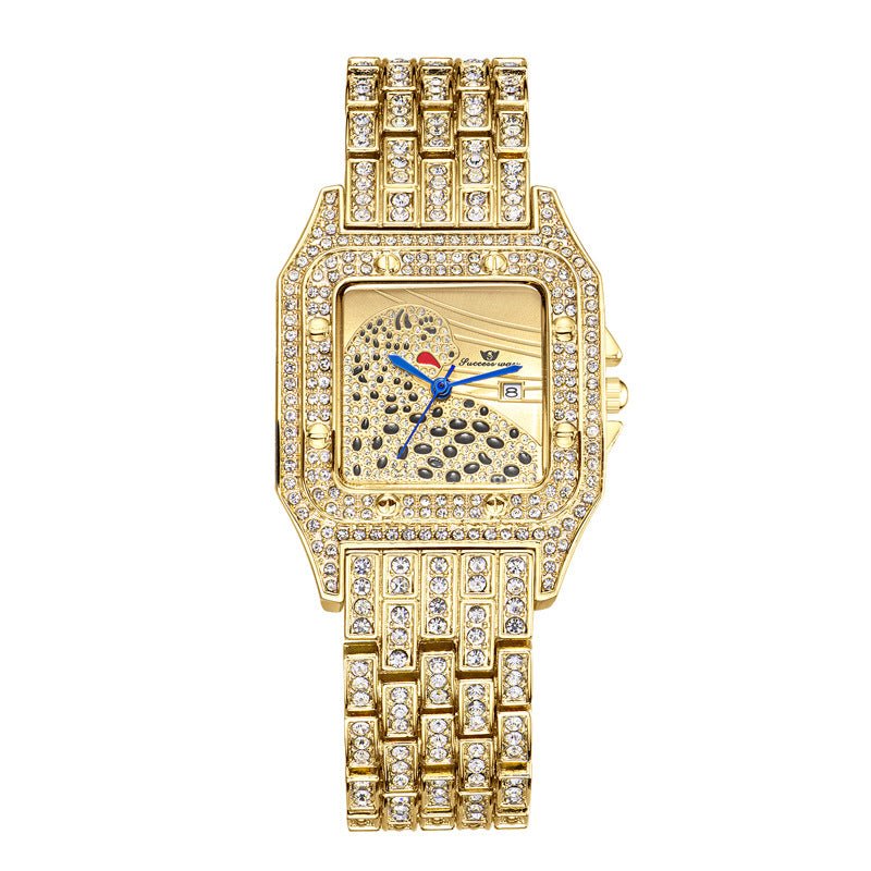 Square Full Star Leopard Diamond Women's Watch Quartz Women's Watch - Oopsdadforgot.com