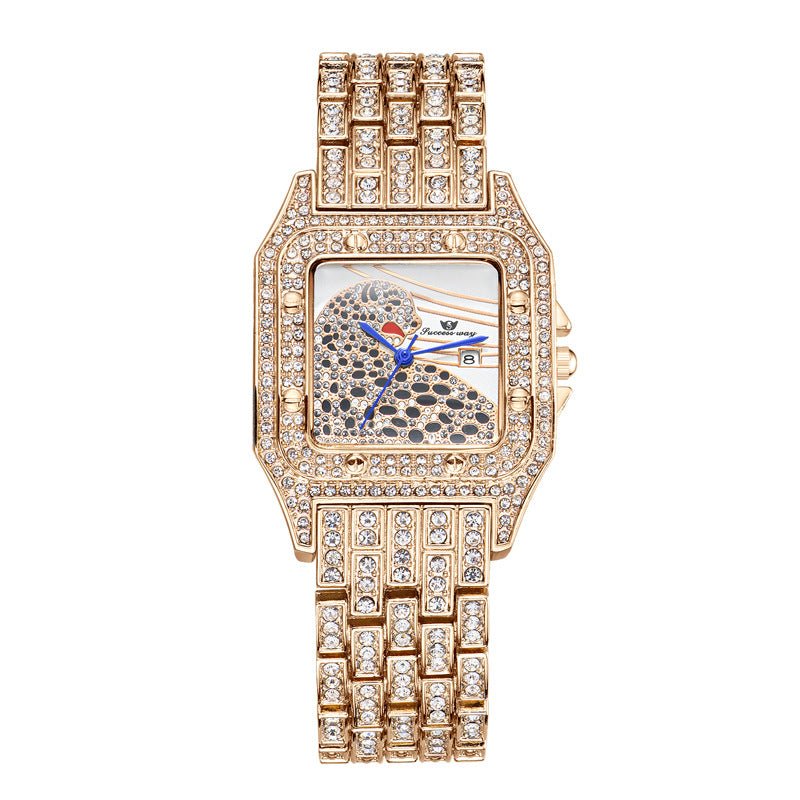 Square Full Star Leopard Diamond Women's Watch Quartz Women's Watch - Oopsdadforgot.com
