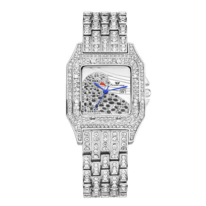 Square Full Star Leopard Diamond Women's Watch Quartz Women's Watch - Oopsdadforgot.com
