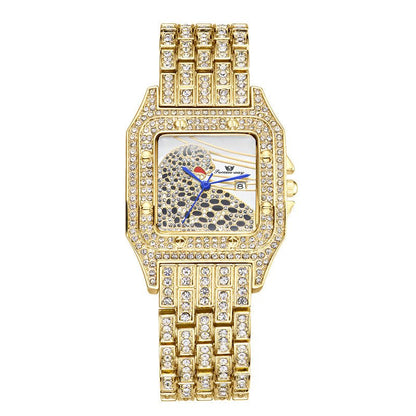 Square Full Star Leopard Diamond Women's Watch Quartz Women's Watch - Oopsdadforgot.com