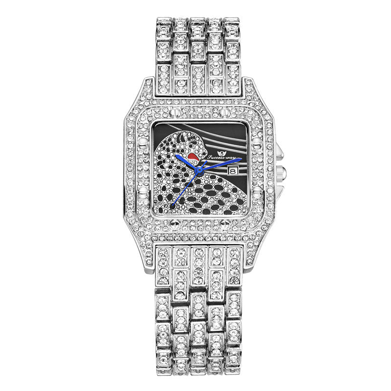 Square Full Star Leopard Diamond Women's Watch Quartz Women's Watch - Oopsdadforgot.com