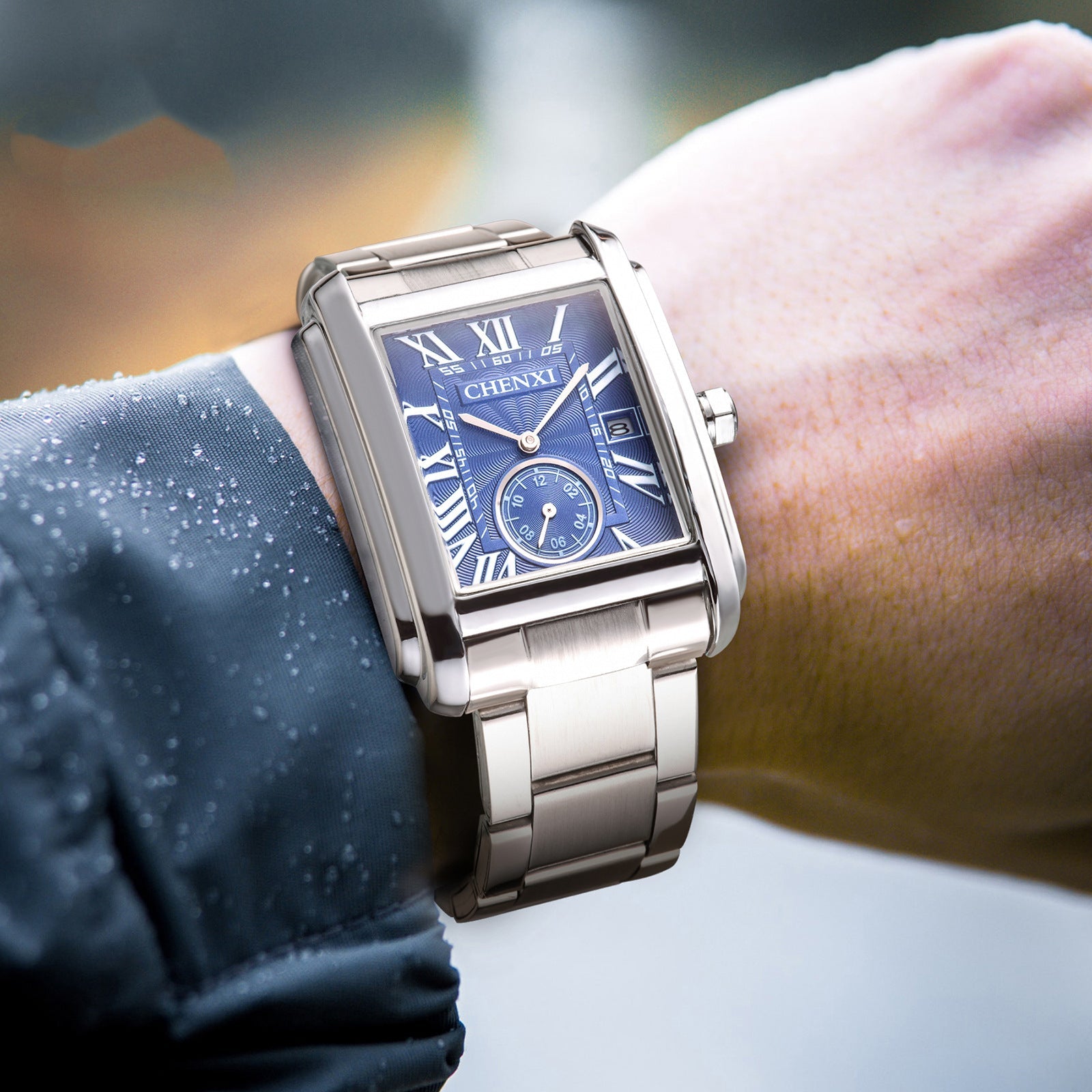 Square Quartz Watch Strap Watch Men - Oopsdadforgot.com