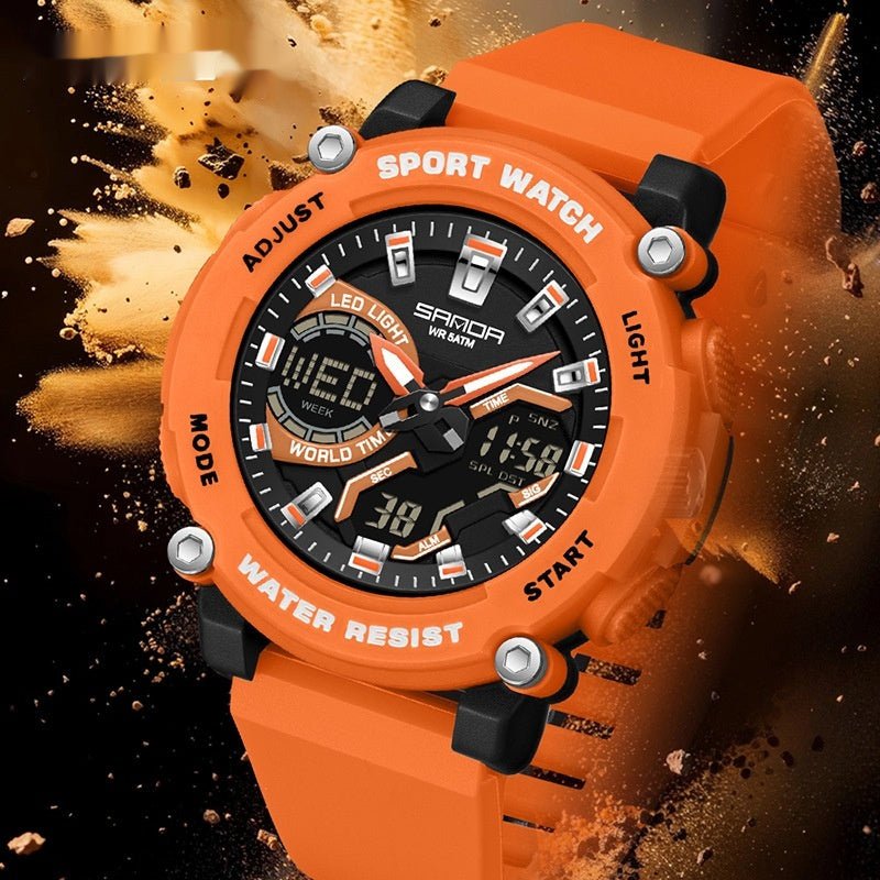 Students Dual - display Luminous Chronograph Watch For Hiking - Oopsdadforgot.com