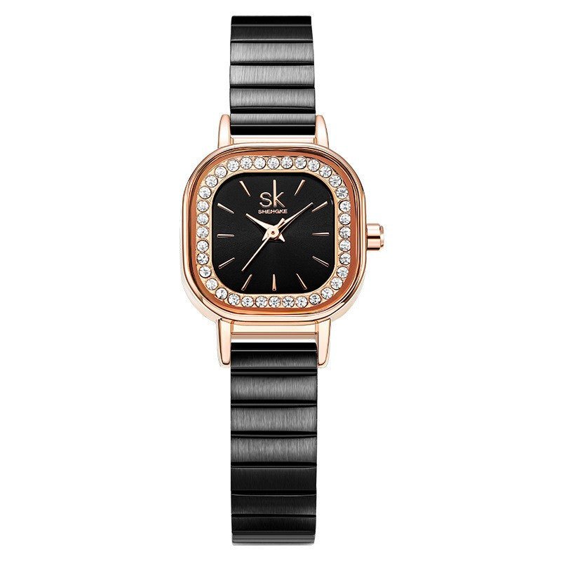 Watch Women's Square Mesh Belt With Diamond Watch - Oopsdadforgot.com
