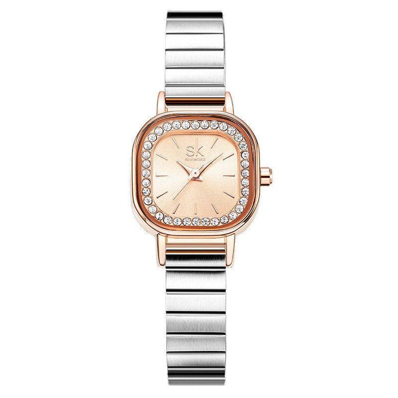 Watch Women's Square Mesh Belt With Diamond Watch - Oopsdadforgot.com