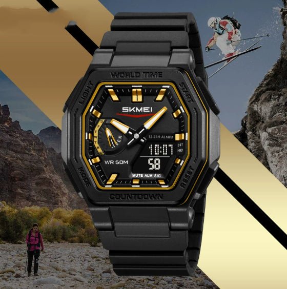 Waterproof Multi - function Digital Watch For Students A Versatile Sports - style Dual - display Wristwatch - Oopsdadforgot.com
