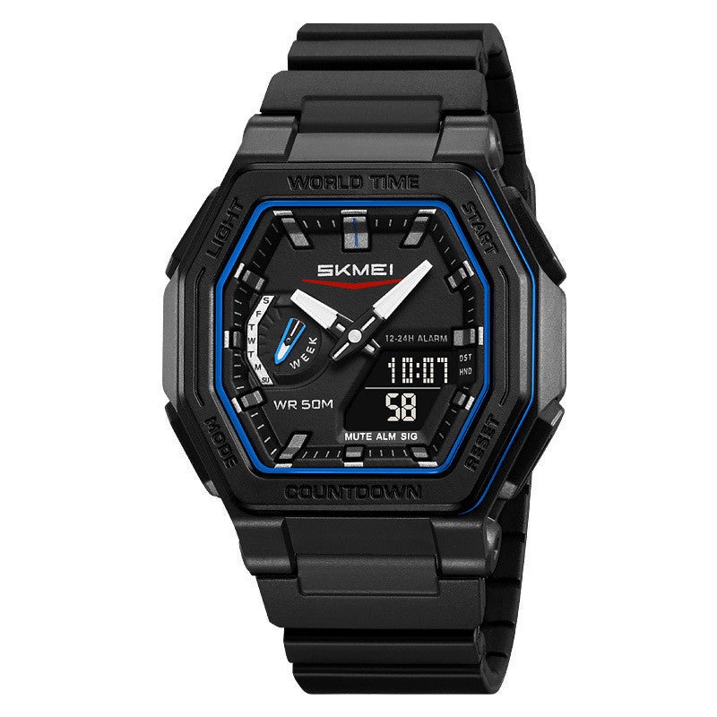 Waterproof Multi - function Digital Watch For Students A Versatile Sports - style Dual - display Wristwatch - Oopsdadforgot.com