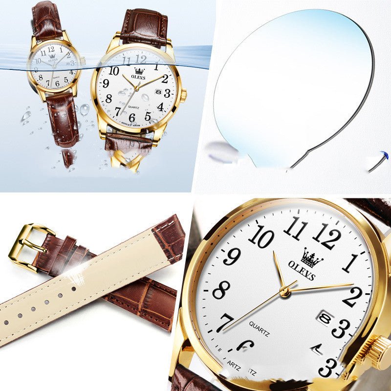 Waterproof Quartz Watch Digital Scale Simple Men - Oopsdadforgot.com