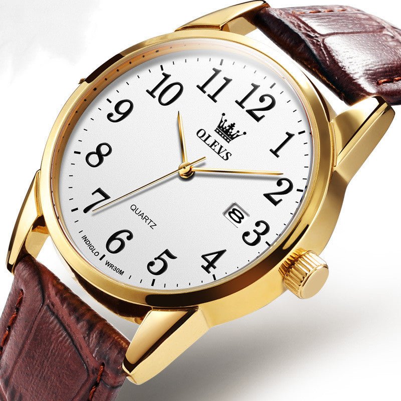 Waterproof Quartz Watch Digital Scale Simple Men - Oopsdadforgot.com