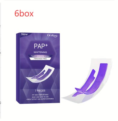 Whitening Teeth Strips Purple Teeth Strips Dry - application - Oopsdadforgot.com