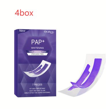Whitening Teeth Strips Purple Teeth Strips Dry - application - Oopsdadforgot.com
