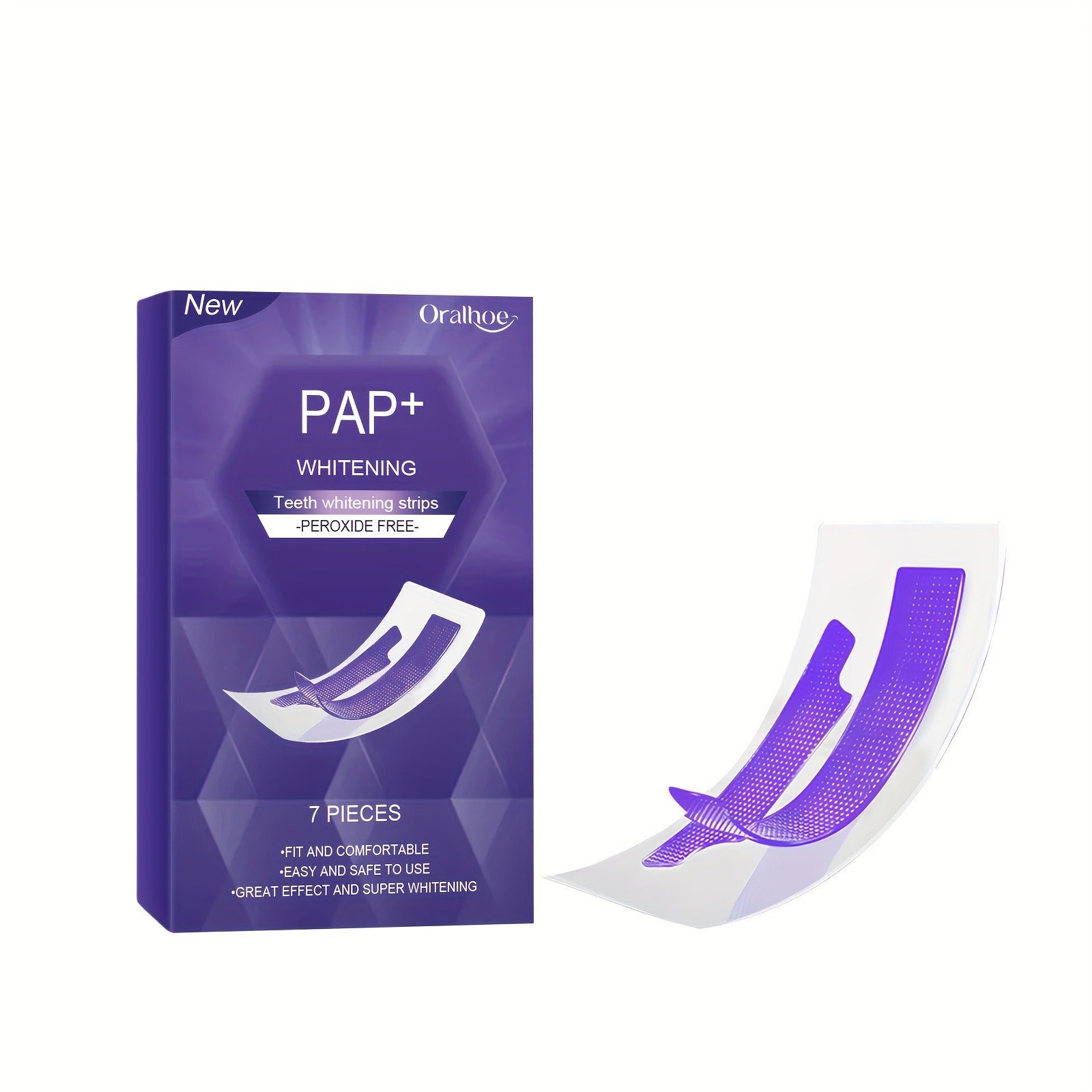 Whitening Teeth Strips Purple Teeth Strips Dry - application - Oopsdadforgot.com