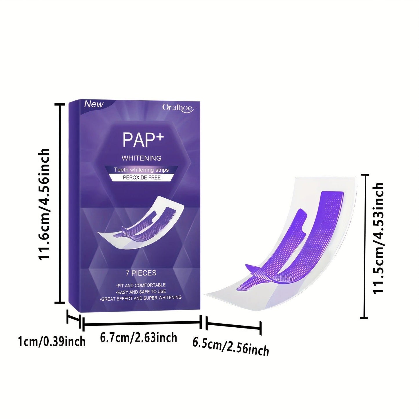 Whitening Teeth Strips Purple Teeth Strips Dry - application - Oopsdadforgot.com