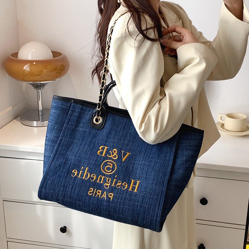 Women's Bag New European And American Bags Big Bag Shoulder Bag Large Capacity Chain Handbag Ins Messenger Bag - Oopsdadforgot.com