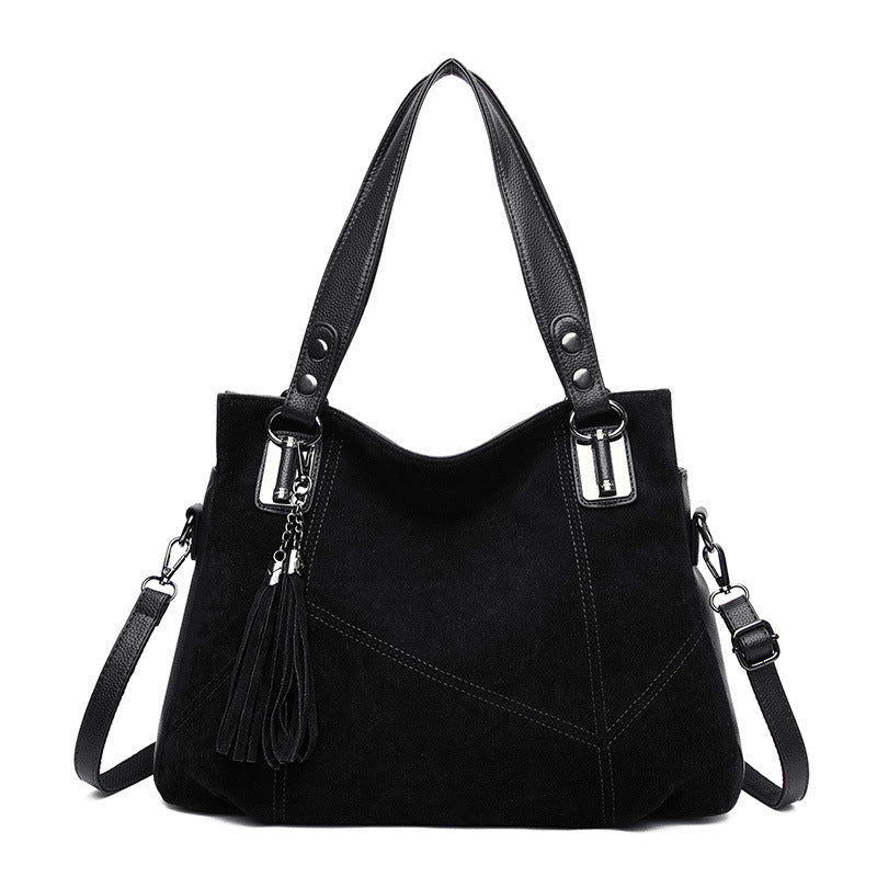 Womens Retro Tassel Zipper Suede Shoulder Crossbody Bag - Oopsdadforgot.com