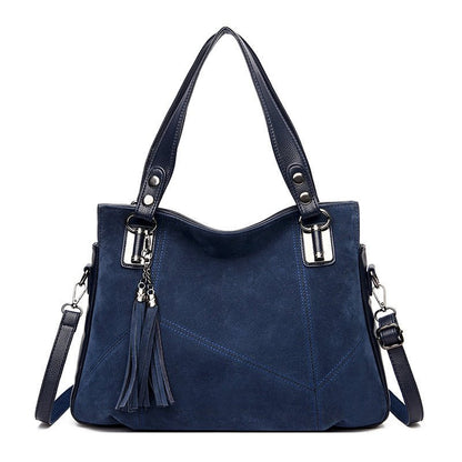 Womens Retro Tassel Zipper Suede Shoulder Crossbody Bag - Oopsdadforgot.com